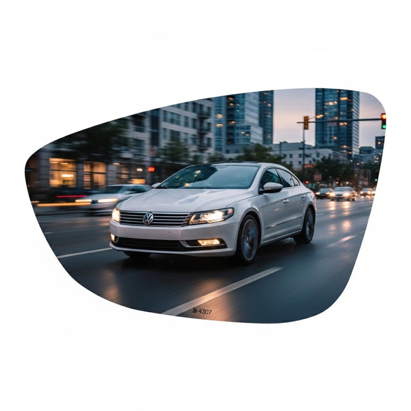 Burco 4307 Driver Side Replacement Mirror Glass Non-Heated Power Operated (Mount Not Included) for 2009-2016 Volkswagen CC, 2009-2016 VW Eos, 2012 VW Passat - Image 1